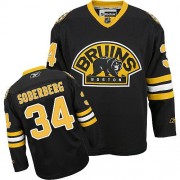 Reebok Boston Bruins NO.34 Carl Soderberg Men's Jersey (Black Authentic Third)