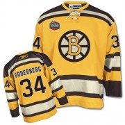 Reebok Boston Bruins NO.34 Carl Soderberg Men's Jersey (Gold Premier Winter Classic)