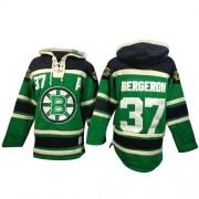 Old Time Hockey Boston Bruins NO.37 Patrice Bergeron Men's Jersey (Green Authentic St. Patrick's Day McNary Lace Hoodie) Old Time Hockey Boston Bruins NO.37 Patrice Bergeron Men's Jersey (Green Authentic St. Patrick's Day McNary Lace Hoodie)