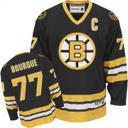 CCM Boston Bruins NO.77 Ray Bourque Men's Jersey (Black Premier Throwback)