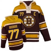 Old Time Hockey Boston Bruins NO.77 Ray Bourque Men's Jersey (Black Premier Sawyer Hooded Sweatshirt)