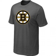 Boston Bruins Mens Team Logo Short Sleeve T-Shirt - Dark Grey