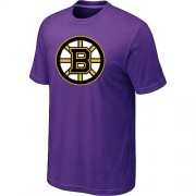 Boston Bruins Mens Team Logo Short Sleeve T-Shirt - Purple