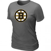 Boston Bruins Women's Team Logo Short Sleeve T-Shirt - Dark Grey
