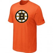 Boston Bruins Mens Team Logo Short Sleeve T-Shirt - Orange