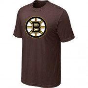 Boston Bruins Mens Team Logo Short Sleeve T-Shirt - Brown