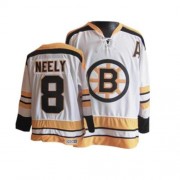 CCM Boston Bruins NO.8 Cam Neely Men's Jersey (White Authentic Throwback)